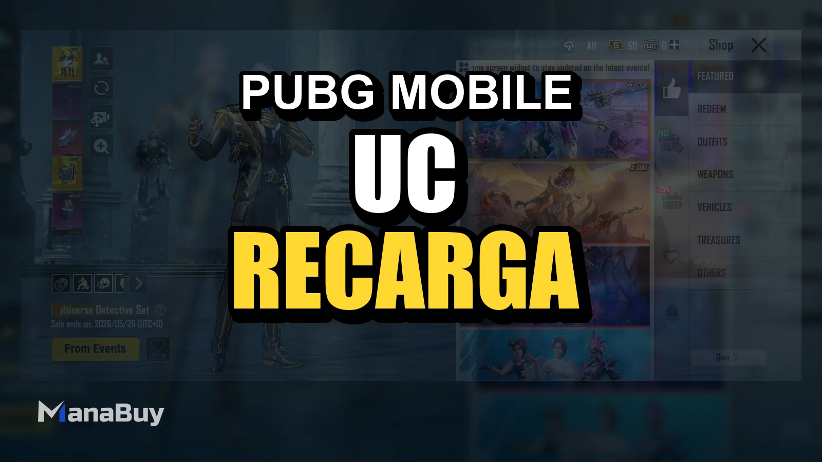 Como recarregar UC de PUBG MOBILE na ManaBuy