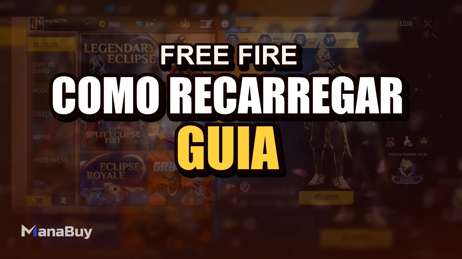 Como recarregar Diamantes Free Fire com UID