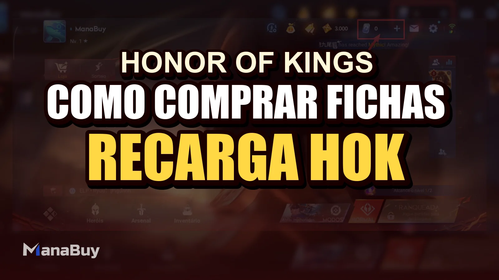 Como comprar fichas em Honor of Kings: guia de recarga HOK