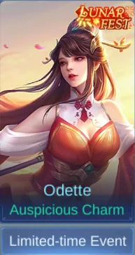 Auspicious Charm Odette skin card in-game