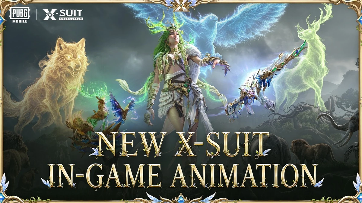 PUBG MOBILE three-form X-Suit and Naturespirit Growth ACE32 teaser artwork