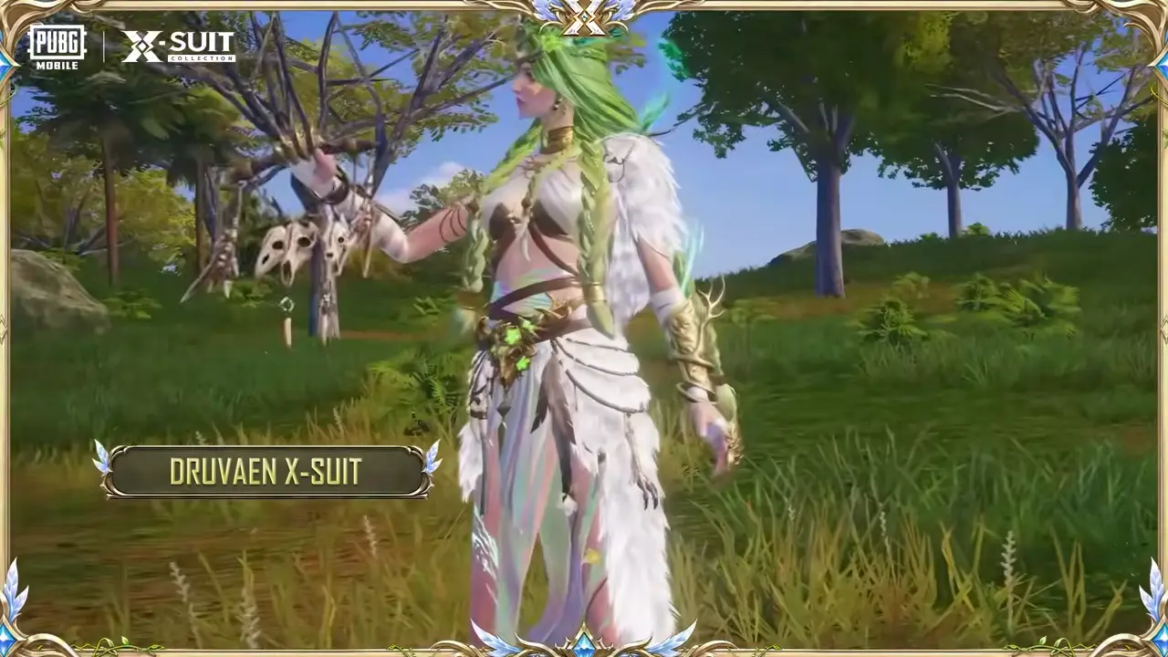 PUBG MOBILE three-form X-Suit preview frame