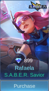 S.A.B.E.R. Savior Rafaela skin card in-game