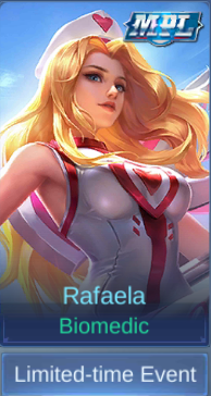 Biomedic Rafaela skin card in-game