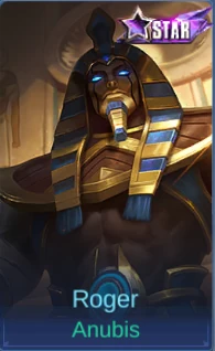 Roger Anubis skin card in-game screenshot