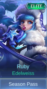 Edelweiss Ruby skin card in-game