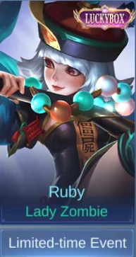 Lady Zombie Ruby skin card in-game
