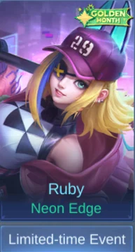 Neon Edge Ruby skin card in-game