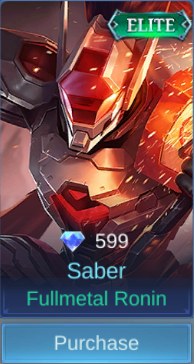 Fullmetal Ronin Saber skin card