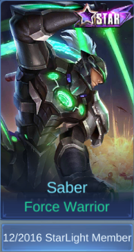 Force Warrior Saber skin card