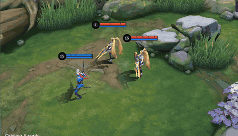 Orbiting Swords in-game demonstration