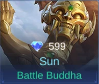 Battle Buddha Sun skin card in-game