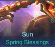 Spring Blessings Sun skin card in-game