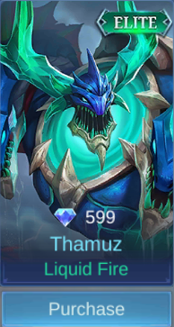 Liquid Fire Thamuz skin card in-game