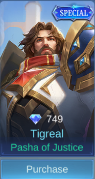 Pasha of Justice Tigreal skin card