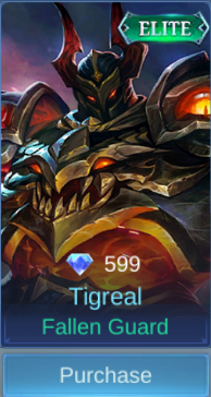 Fallen Guard Tigreal skin card