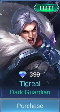 Dark Guardian Tigreal skin card