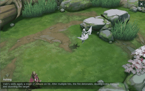 Ashing in-game demonstration