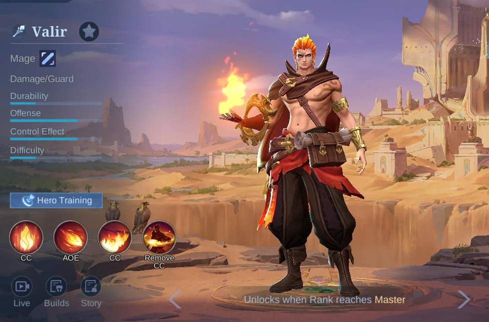 Valir Mage hero overview in MLBB