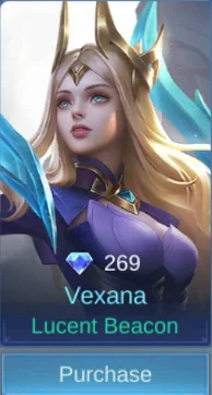 Lucent Beacon Vexana skin card in-game