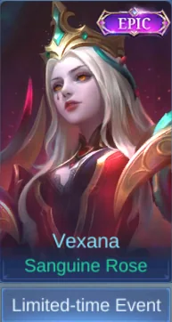 Sanguine Rose Vexana skin card in-game
