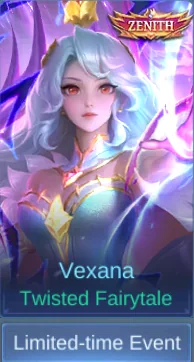Twisted Fairytale Vexana skin card in-game
