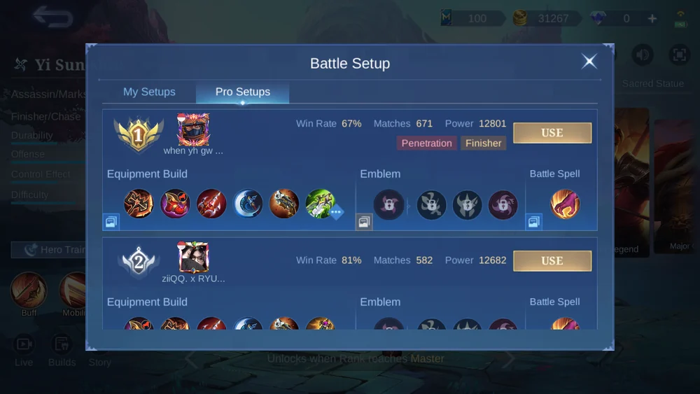 Yi Sun-shin in-game Pro Setup snapshot 1