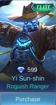 Roguish Ranger Yi Sun-shin skin card in-game
