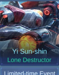 Lone Destructor Yi Sun-shin skin card in-game