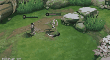 Black Dragon Form ability in action
