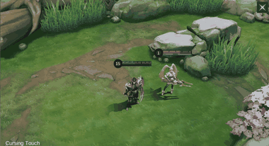 Cursing Touch ability in action