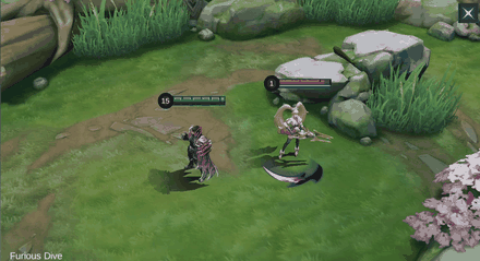 Furious Dive ability in action