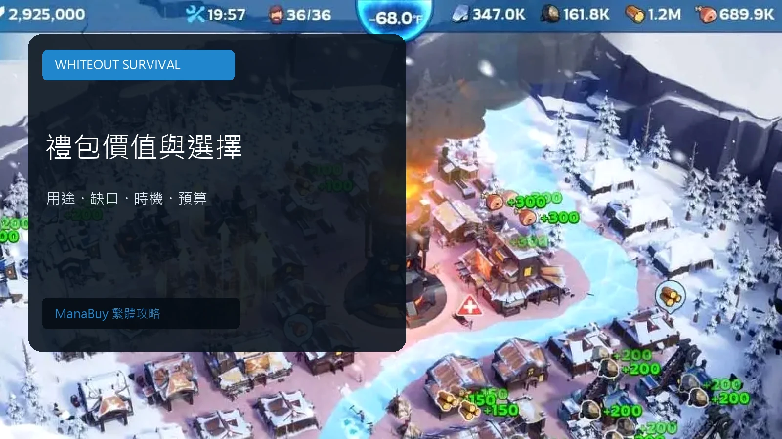 Whiteout Survival 禮包價值指南：用途、缺口與預算