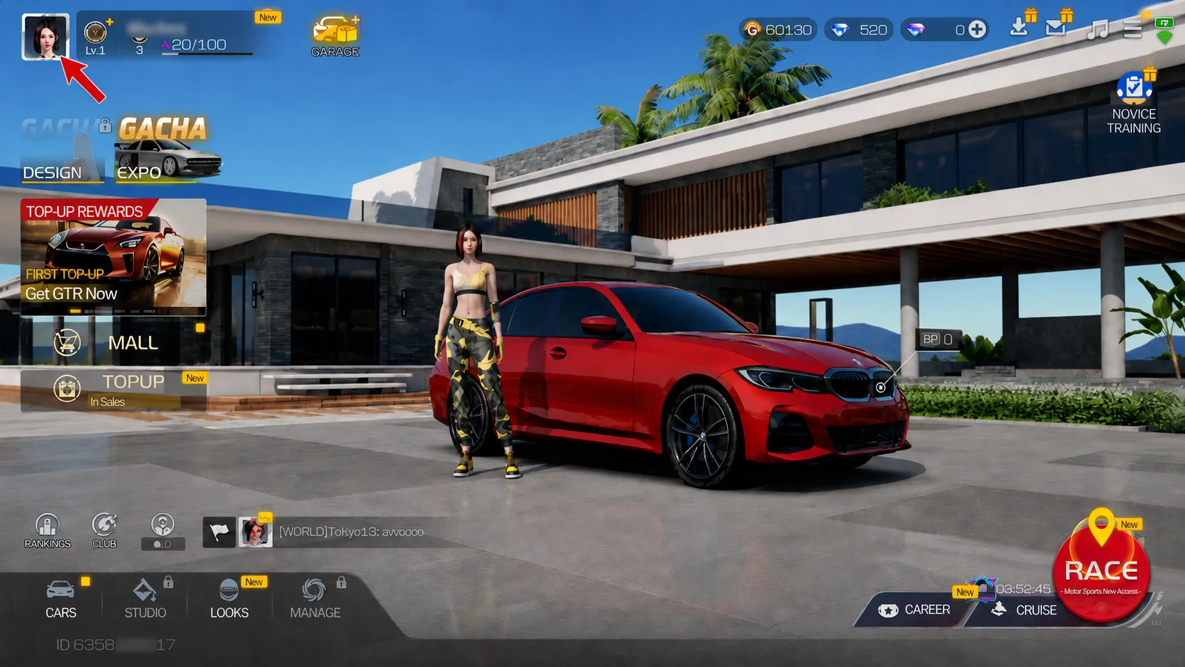 Racing Master UID paso 1