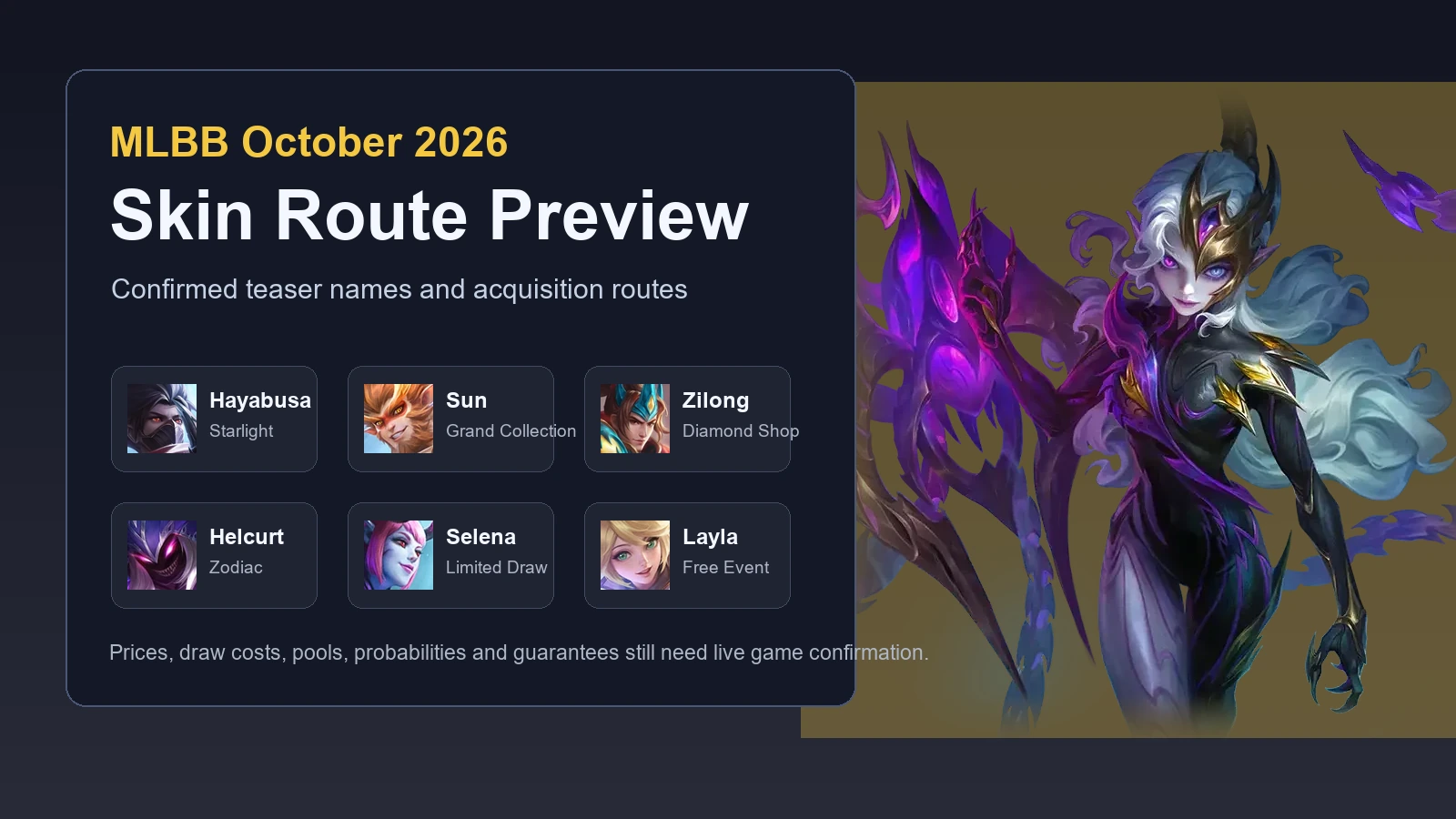 MLBB October 2026 Skin Teaser Preview: Heroes and Routes