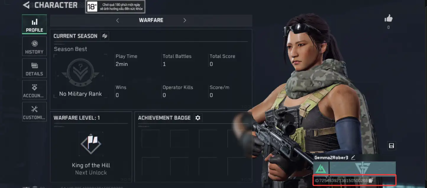 Garena Delta Force character profile