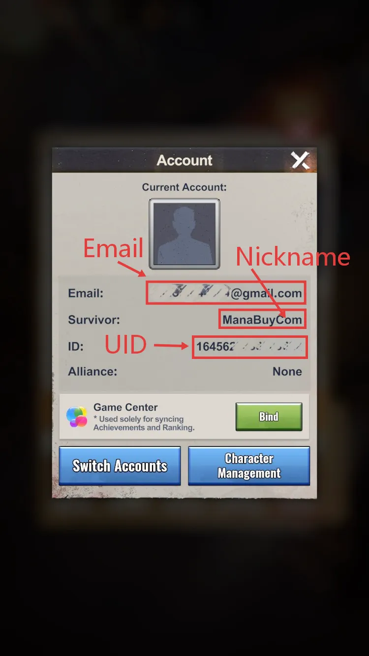 Last Z Survival Shooter UID and Character Nickname display
