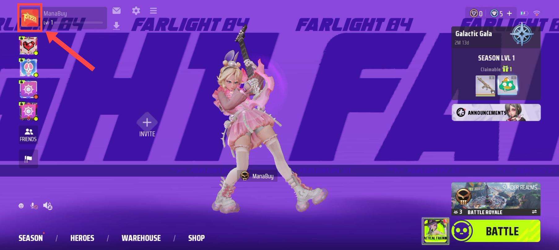Farlight 84 main interface