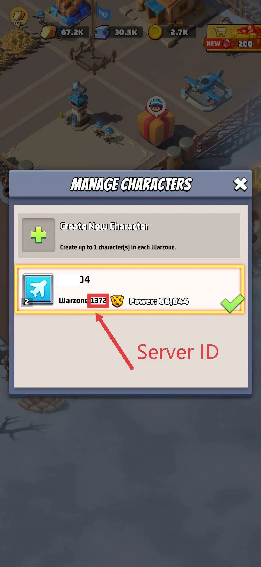Last War Survival Server ID display