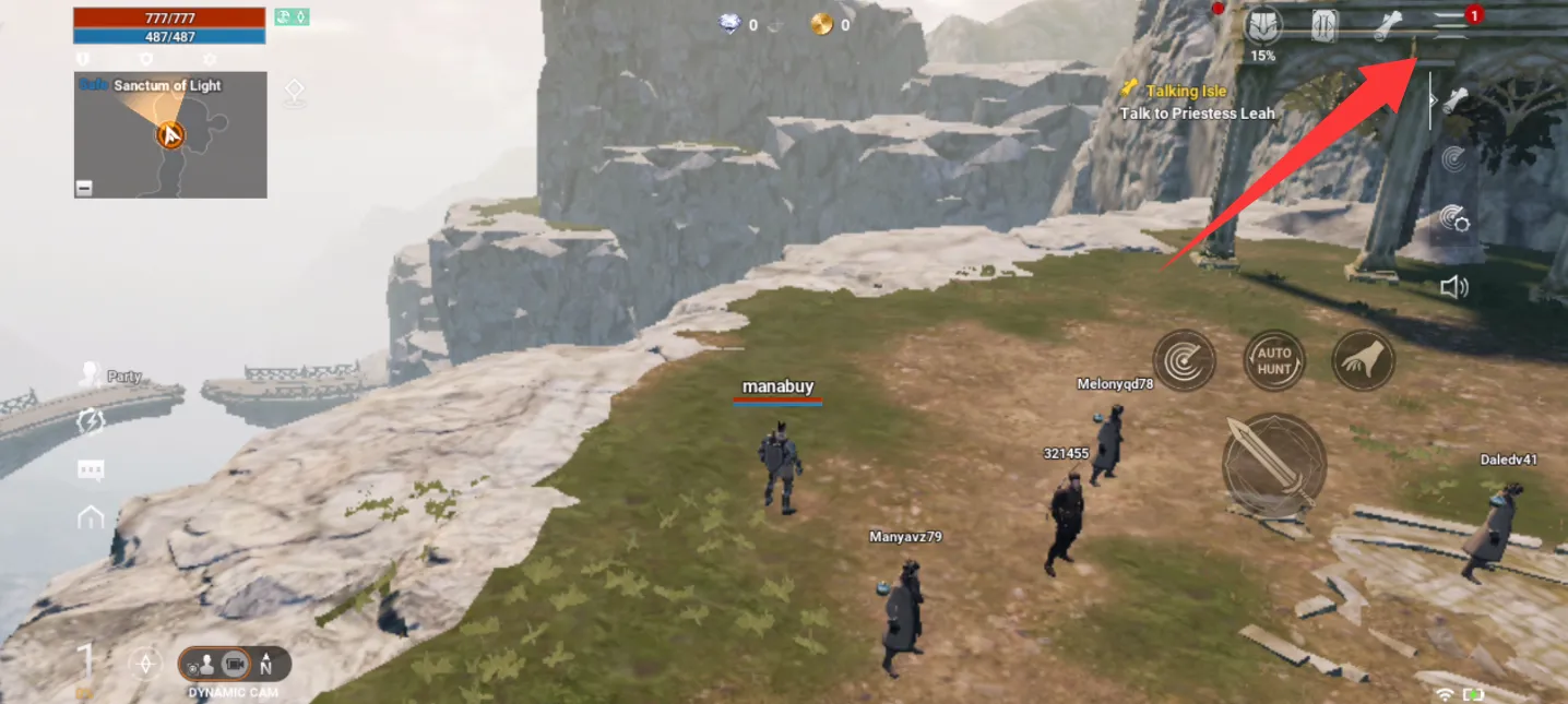 Interface principale Lineage2M
