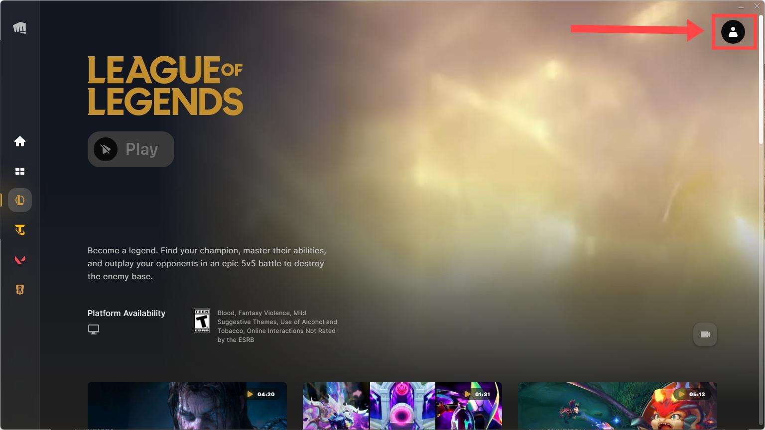 Profile picture location