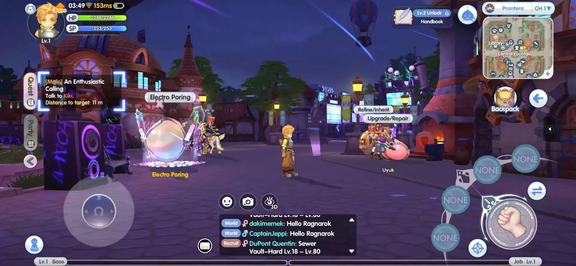 Ragnarok X: The Next Generation main interface