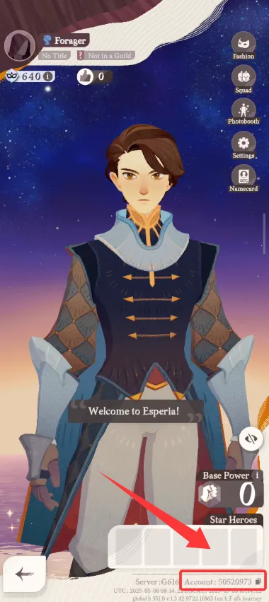 AFK Journey  profile screen