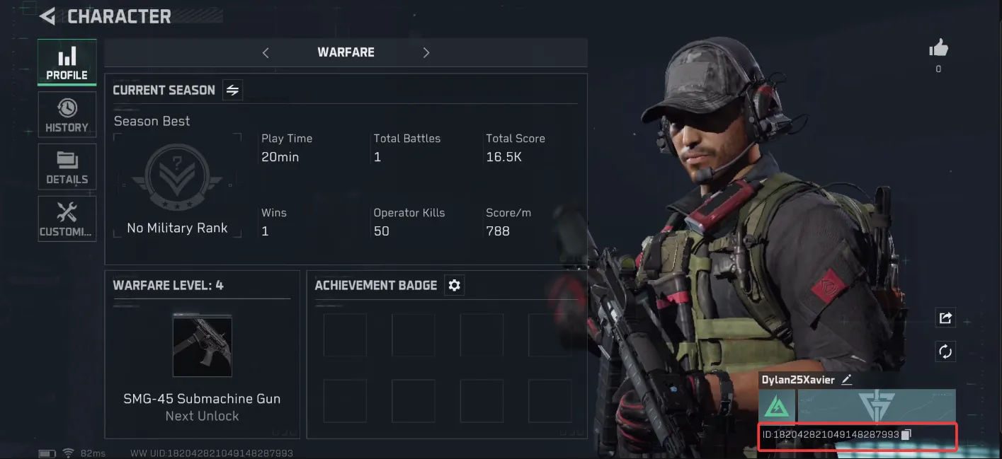Delta Force character profile