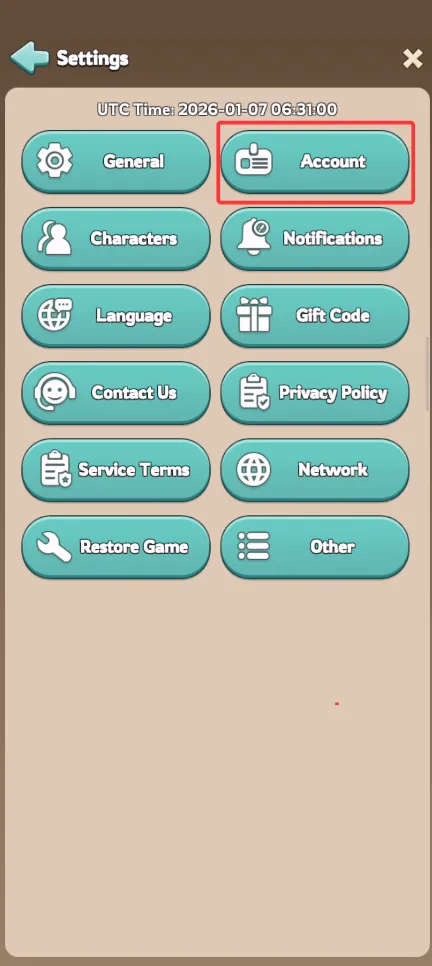 Kingshot account section