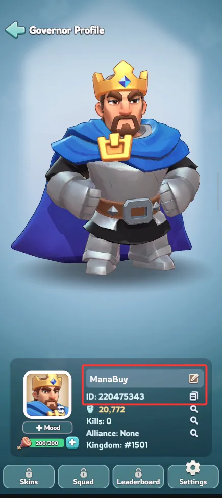 Kingshot user id location