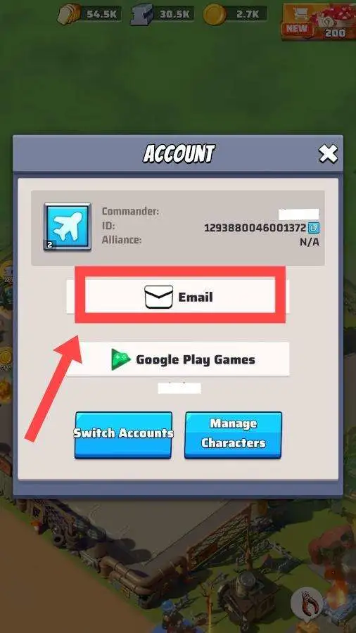 Last War Survival Email linking button