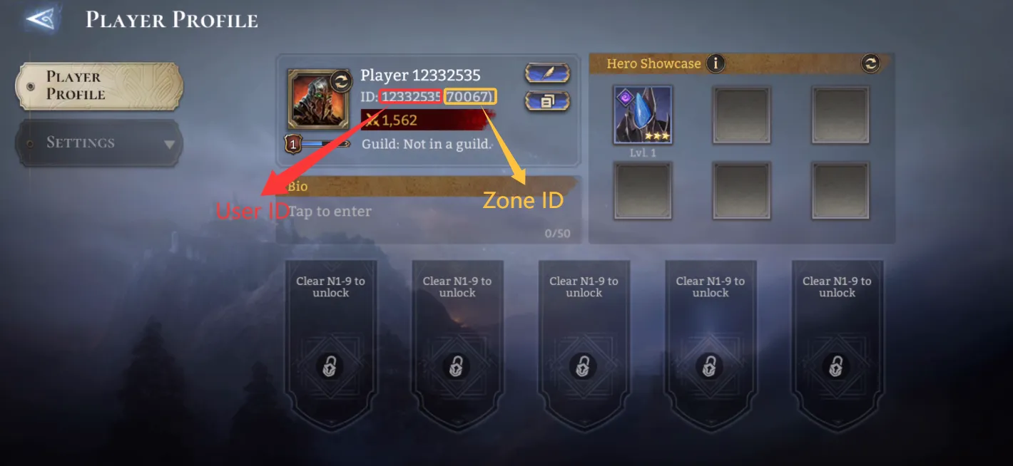 Watcher of Realms profile screen